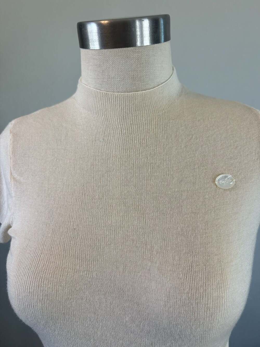 Office Lady Slim Fit Knitted Shirt Women 2023 Summer Tops Short Sleeve Blouse Ha - Picture 2 of 8
